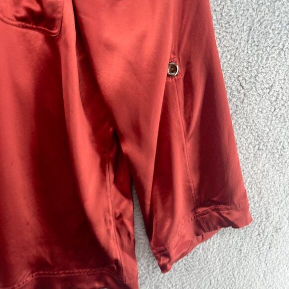 Soft Surroundings Blouse Size Small 100% Silk Rust Burnt Orange NWOT - Picture 4 of 14